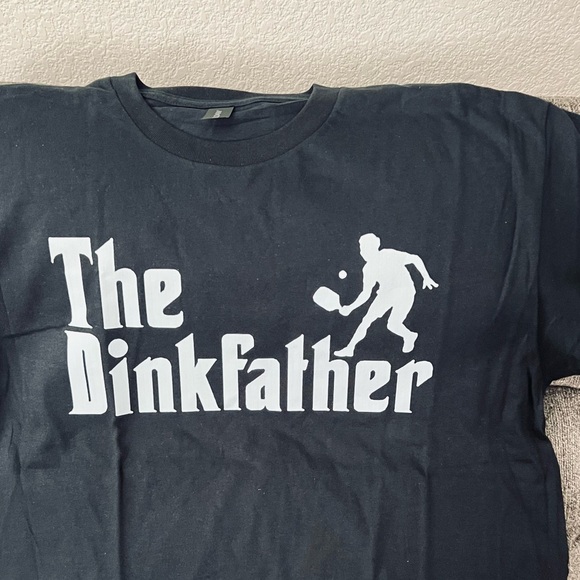 New! The Dinkfather Funny Pickleball Black Men’s Tee Size Medium - Picture 6 of 7